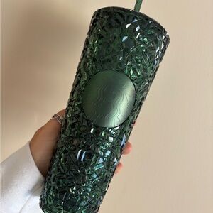 NEW Starbucks Emerald dark Green gemstone crystal Tumbler Spring 2026 collection